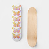 Vlinders Paars Goud Glans Persoonlijk Skateboard (Voorkant)