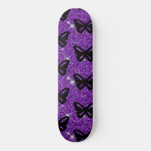 Vlinders Paarse Glitters Vliegen Insecten Dieren Persoonlijk Skateboard