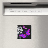 " vlinders" (paarse) van Cheryl Daniels Magneet (Insitu (Vaatwasser))