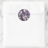 Vlinders paarse witte ballonnen Sticker (Tas)