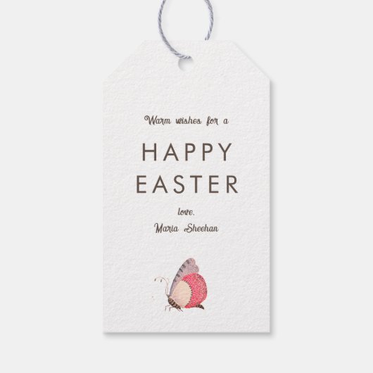  vlinders  paascadeau Labels Cadeaulabel (Achterkant)