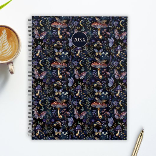 Vlinders Paddenstoelen & Botanische Maangepatronee Planner