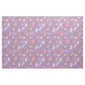 Vlinders & Paddenstoelen op Paarse Stof (Fat Quarter)