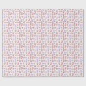 Vlinders & Paddenstoelen op wit Cadeaupapier (Vlak)