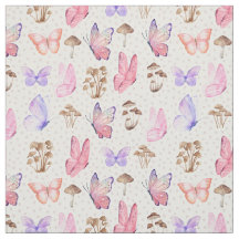 Vlinders & Paddenstoelen op wit