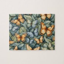 Vlinders Patroon Blauw Groen Geel tinten