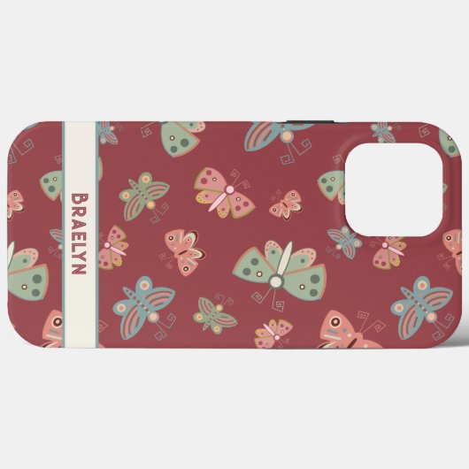 Vlinders Patroon  Custom Fun Inspirivity Case-Mate iPhone Case (Achterkant (horizontaal))