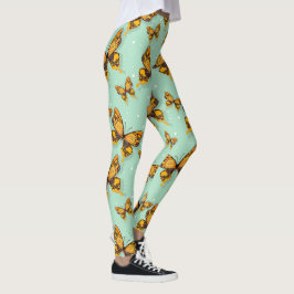 Vlinders patroon donker kleurrijk leggings