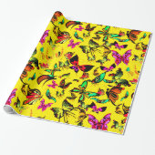 Vlinders patroon Inpakpapier (Uitgerold)