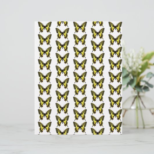 Vlinders patroon origami papier (Staand voorkant)