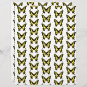 Vlinders patroon origami papier (Voorkant / Achterkant)