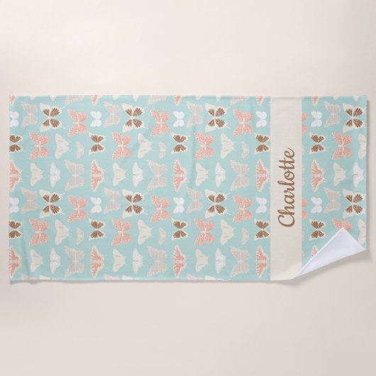  Vlinders Pattern Meisje's Strandlaken (Voorkant)