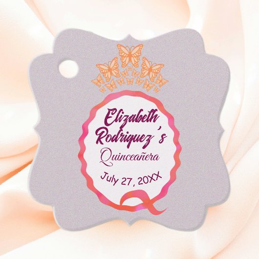 Vlinders Prinses Tiara Kroon Squiggle Quince Bedankjes Labels