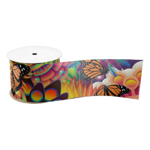 Vlinders Psychedelica Satijnen Lint