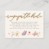 Vlinders recept voor de bruid Vrijgezellenfeest Informatiekaartje (Voorkant)