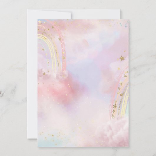 Vlinders Regenboog Bloemen Baby shower Kaart (Achterkant)