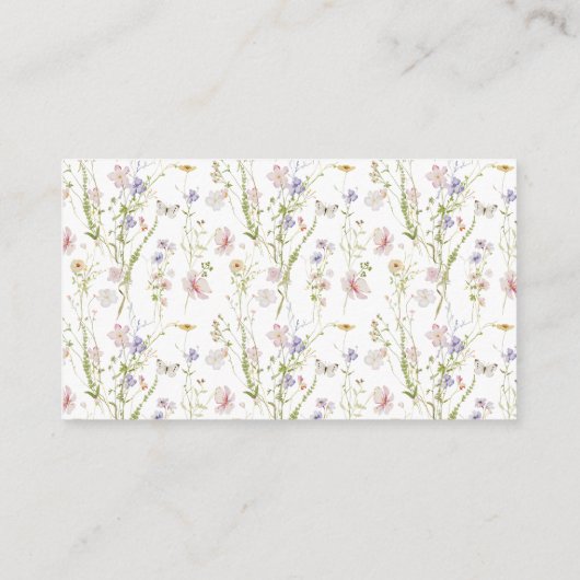 Vlinders Roze Bloemen Neem een recept mee Informatiekaartje (Achterkant)