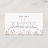 Vlinders Roze Bloemen Neem een recept mee Informatiekaartje (Voorkant)