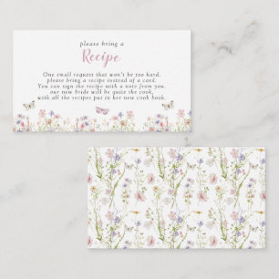 Vlinders Roze Bloemen Neem een recept mee Informatiekaartje