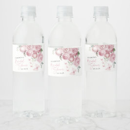 Vlinders Roze Bloemen Vrijgezellenfeest Party Waterfles Etiket