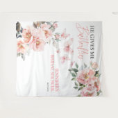 Vlinders Roze Blush Vrijgezellenfeest Achtergronde Wandkleed (Voorkant (horizontaal))