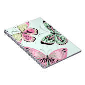 Vlinders roze en groen notitieboek (Rechterzijde)