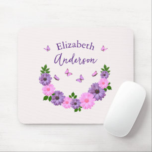 Vlinders roze en Paarse Muismat