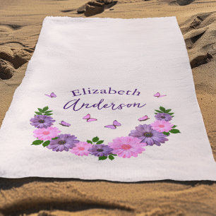 Vlinders roze en Paarse Strandlaken