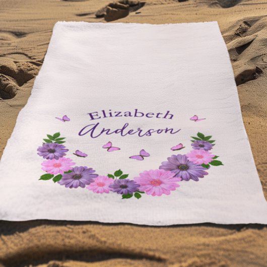 Vlinders roze en Paarse Strandlaken