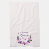 Vlinders roze en Paarse Theedoek (Verticaal)