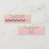 vlinders roze getrouwheidskaart mini visitekaartje (Voorkant / Achterkant)