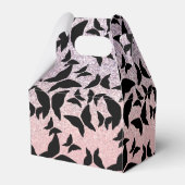 Vlinders Roze Glitter Verjaardagsfeest Bedankdoosjes (Achterkant)