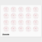 Vlinders Roze Goud Bruiloft Feest Ronde Sticker (Vel)