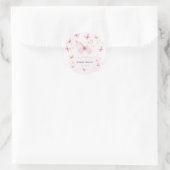 Vlinders Roze Goud Bruiloft Feest Ronde Sticker (Tas)