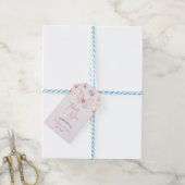Vlinders Roze Goud Trouw Bruiloft Dank Je Cadeaulabel (Met Touw)