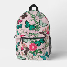   vlinders roze monogram
