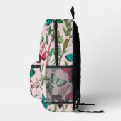 vlinders roze monogram bedrukte rugzak (Rechts)