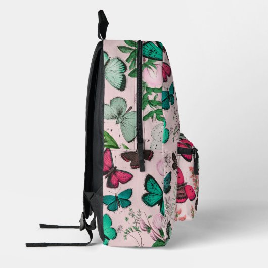   vlinders roze monogram bedrukte rugzak (Links)