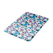 Vlinders Roze Paars Blauw Turkoois Badmat (Gekanteld)