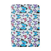 Vlinders Roze Paars Blauw Turkoois Badmat (Voorkant Verticaal)