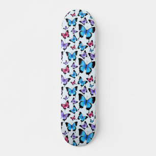 Vlinders Roze Teal Meisjesachtig Meisjesachtig Whi Persoonlijk Skateboard