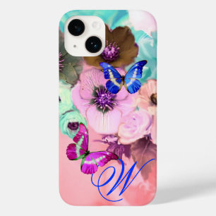 VLINDERS, ROZE TEAL ROZEN EN ANEMONEBLOEMEN Case-Mate iPhone 14 HOESJE