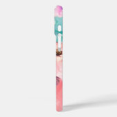 VLINDERS, ROZE TEAL ROZEN EN ANEMONEBLOEMEN Case-Mate iPhone CASE (Achterkant / Links)