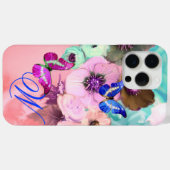 VLINDERS, ROZE TEAL ROZEN EN ANEMONEBLOEMEN Case-Mate iPhone CASE (Achterkant (horizontaal))