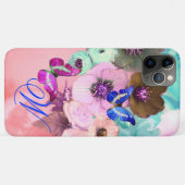 VLINDERS,ROZE TEAL ROZEN EN ANEMONEBLOEMEN Case-Mate iPhone CASE (Achterkant (horizontaal))