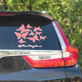 Vlinders Roze Witte Autosticker Sticker