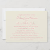 Vlinders roze witte crème bruiloft uitnodiging (Achterkant)