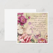 Vlinders rusten notitiekaartje (Voorkant / Achterkant)