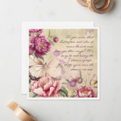 Vlinders rusten notitiekaartje (Voorkant / Achterkant in situ)