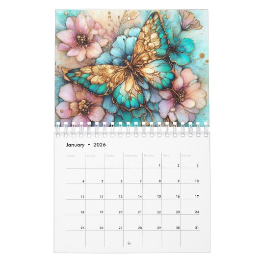 Vlinders schilderij kalender (Jan 2026)
